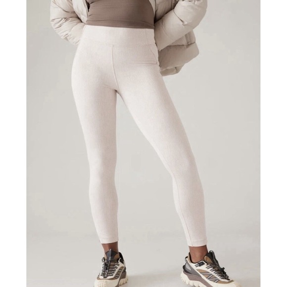 Athleta Pants - Athleta Delancey Skyline Herringbone Tight Leggings Ankle Zip Size Medium
